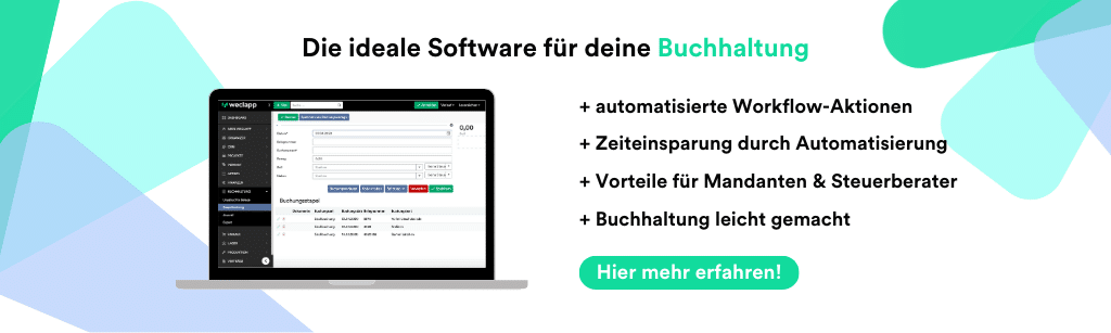 weclapp Banner "Software für deine Buchhaltung"