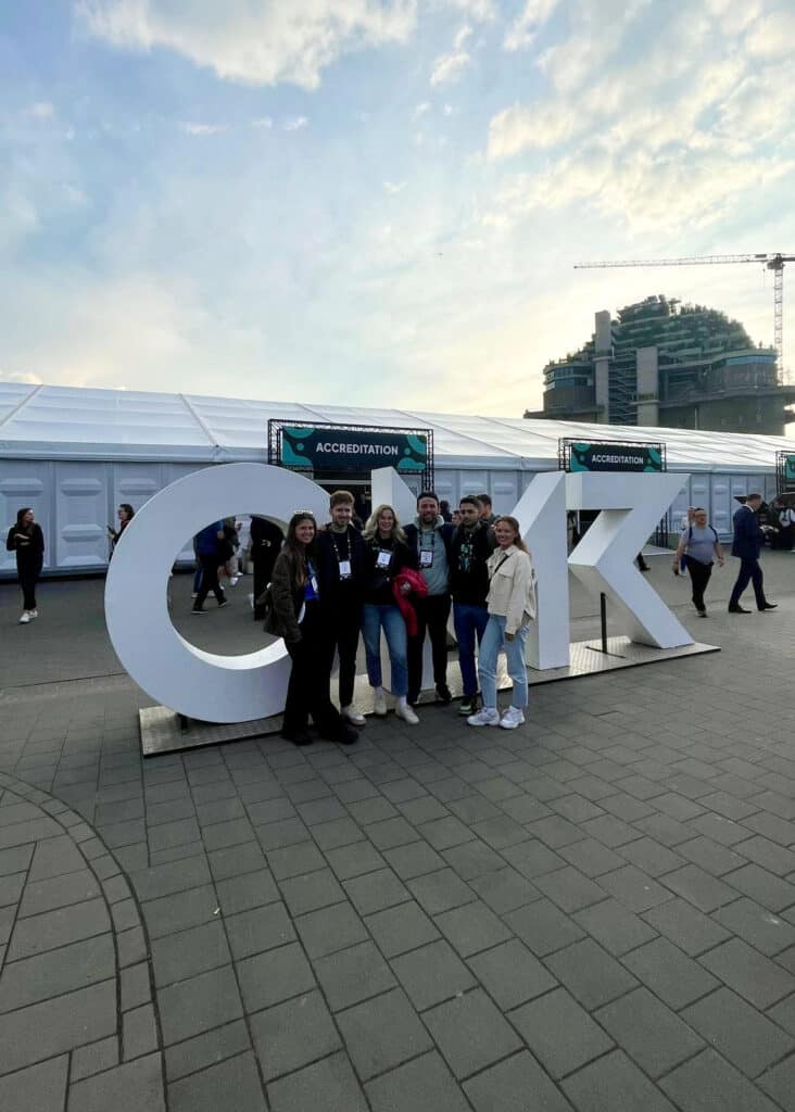 Das weclapp Marketing-Team auf dem OMR Festival 2024