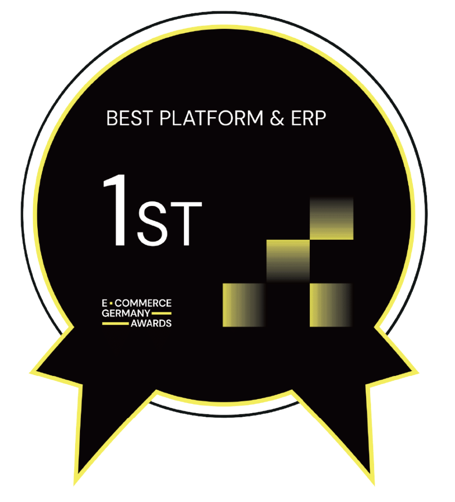 Badge Best Platform and ERP E-Commerce Germany Awards 2025